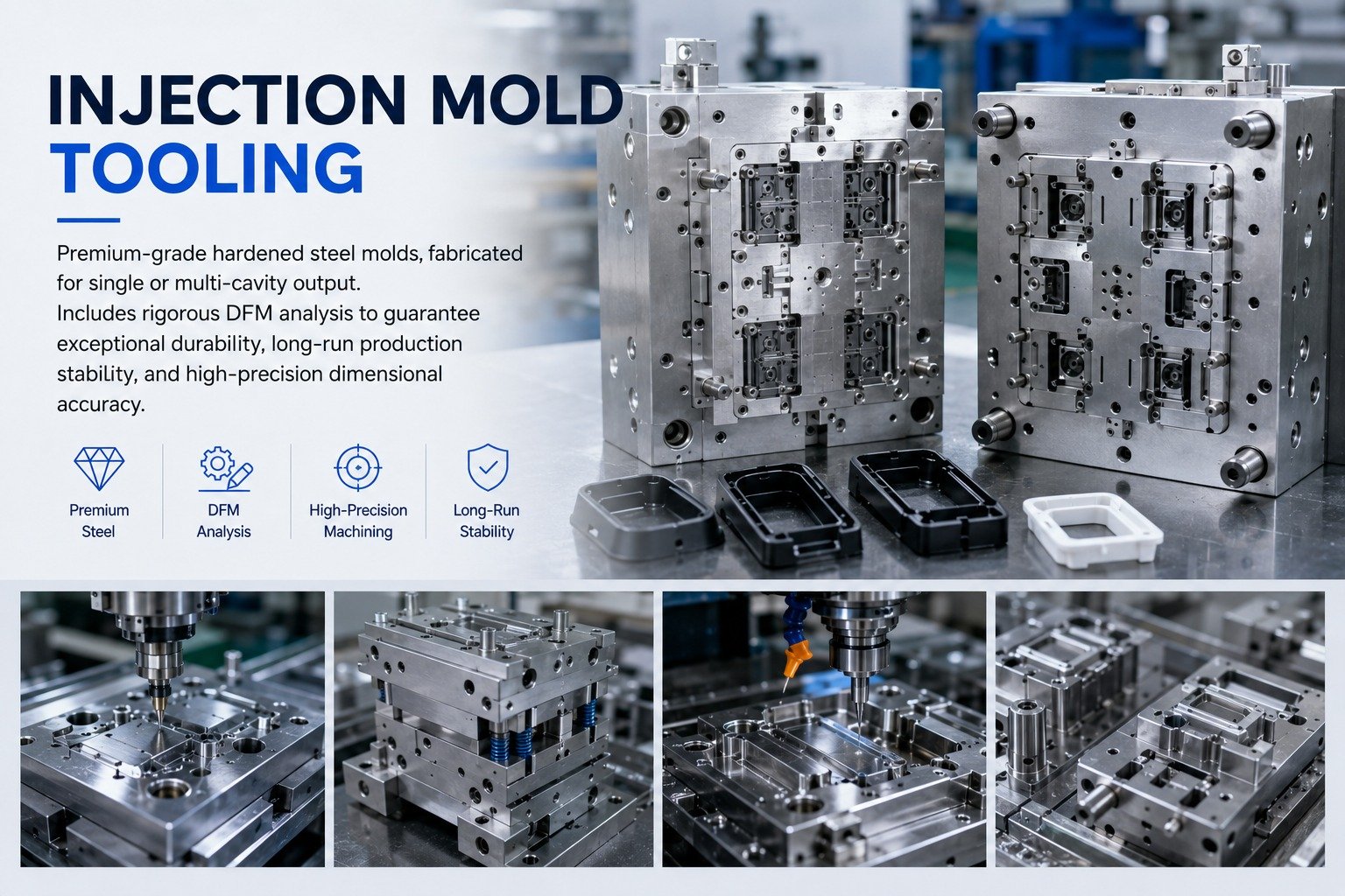 Senior mold engineers reviewing tooling design