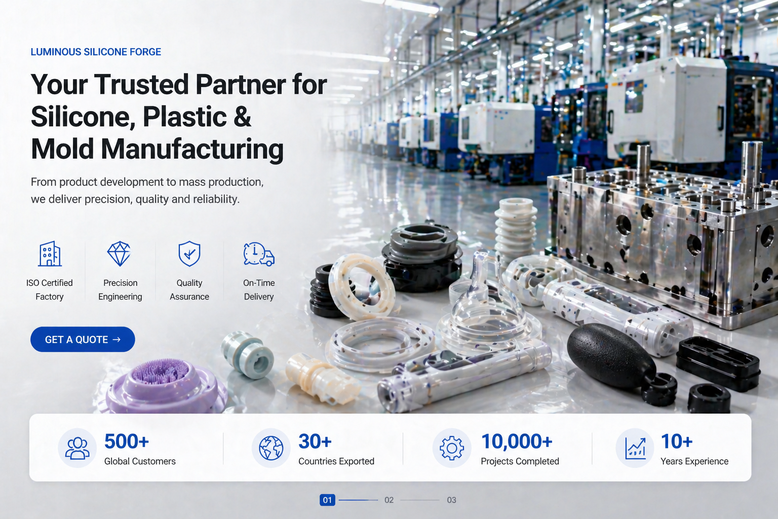 Precision silicone and plastic component manufacturing